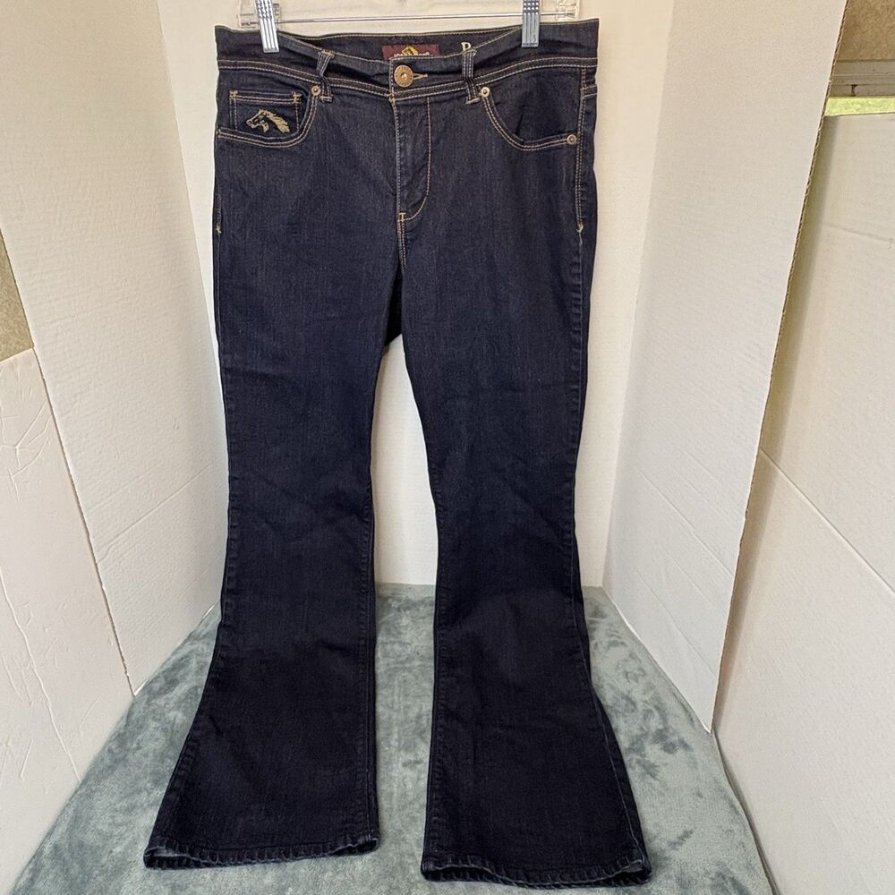 Jordache Women’s Dark Wash Bootcut Jeans Size 10 Y2K 90s Embroidered